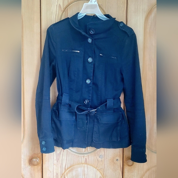 H&M Trench Jacket , Black, Size 8 - Picture 1 of 6